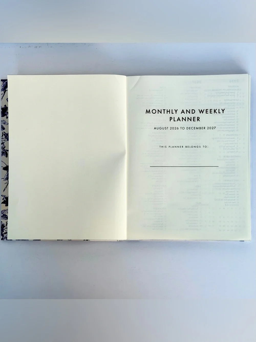 Punch Studio 17 months 2026-2027 Monthly Weekly Planner Journal (Floral Toile)
